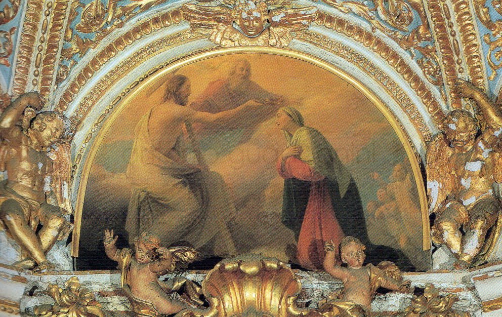 Incoronazione di Maria - 1856 - olio su tela cm, 100x150 - Basilica di Santa Maria Assunta - Lovere (BG)